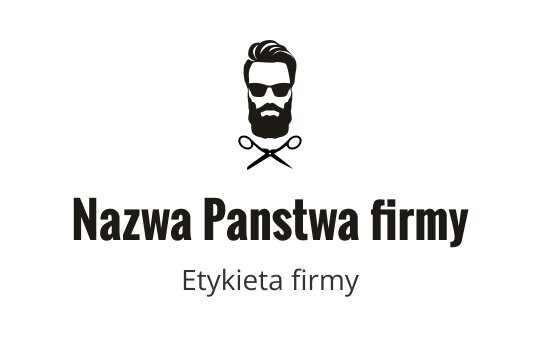 Stylowe logo z brodatym mężczyzną w okularach przeciwsłonecznych