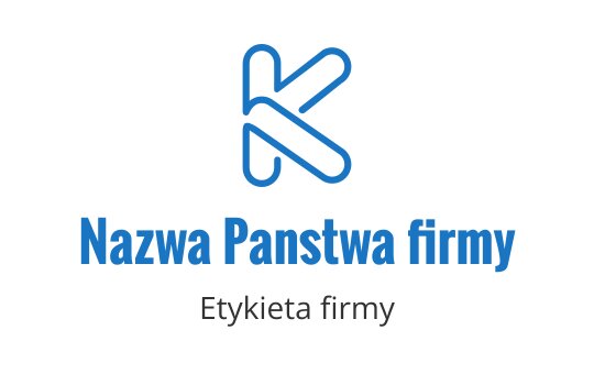 Nowoczesne niebieskie logo z stylizowaną literą K