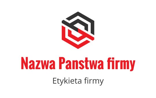 Nowoczesny projekt logo geometrycznego z przeplatającymi się kształtami w czerwieni i czerni