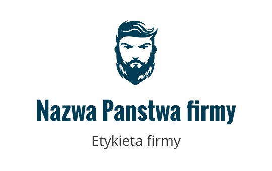 Odważny projekt logo z stylizowaną brodatą twarzą w odcieniu teal