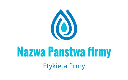Nowoczesne niebieskie logo kropli wody z warstwowymi krzywymi