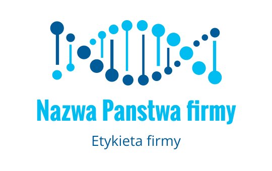 Nowoczesne niebieskie i turkusowe logo z motywem helisy DNA