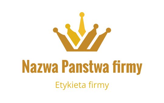 Elegancki złoty projekt logo korony z stylizowanymi punktami i wyraźnym tekstem