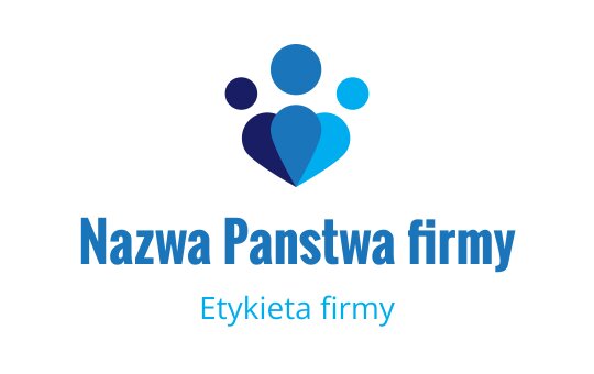 Nowoczesny projekt logo z abstrakcyjnymi figurami w odcieniach niebieskiego