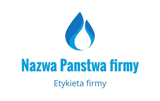 Nowoczesne niebieskie logo kropli wody z gładkimi krzywymi