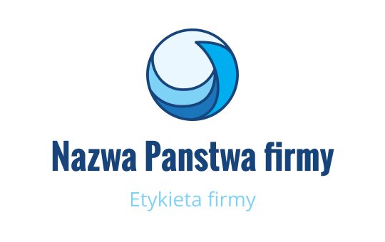 Nowoczesne niebieskie i jasnoniebieskie okrągłe logo z płynącymi kształtami