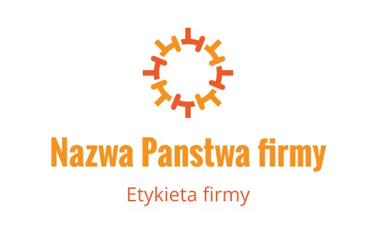Kolorowy okrągły projekt logo z przeplatającymi się kształtami w pomarańczowym i żółtym