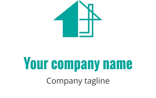 Zielono-niebieskie logo z stylizowanym abstrakcyjnym kształtem