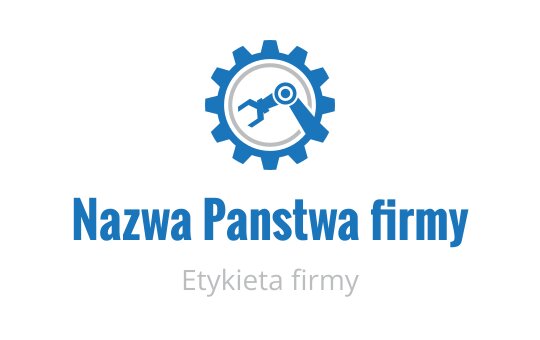 Nowoczesne niebieskie logo zębatki z kluczem i lupą