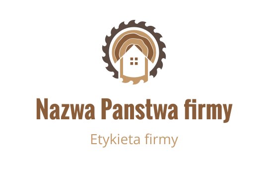 Rustykalne logo z domem w obręczy piły tarczowej