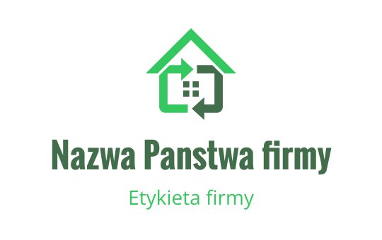 Nowoczesne logo domu w kolorze zielonym z strzałkami i wzorem siatki