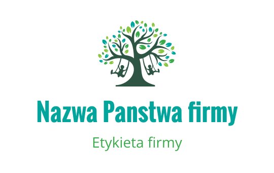 Nowoczesne logo drzewa z żywymi zielonymi liśćmi i mocnym pniem